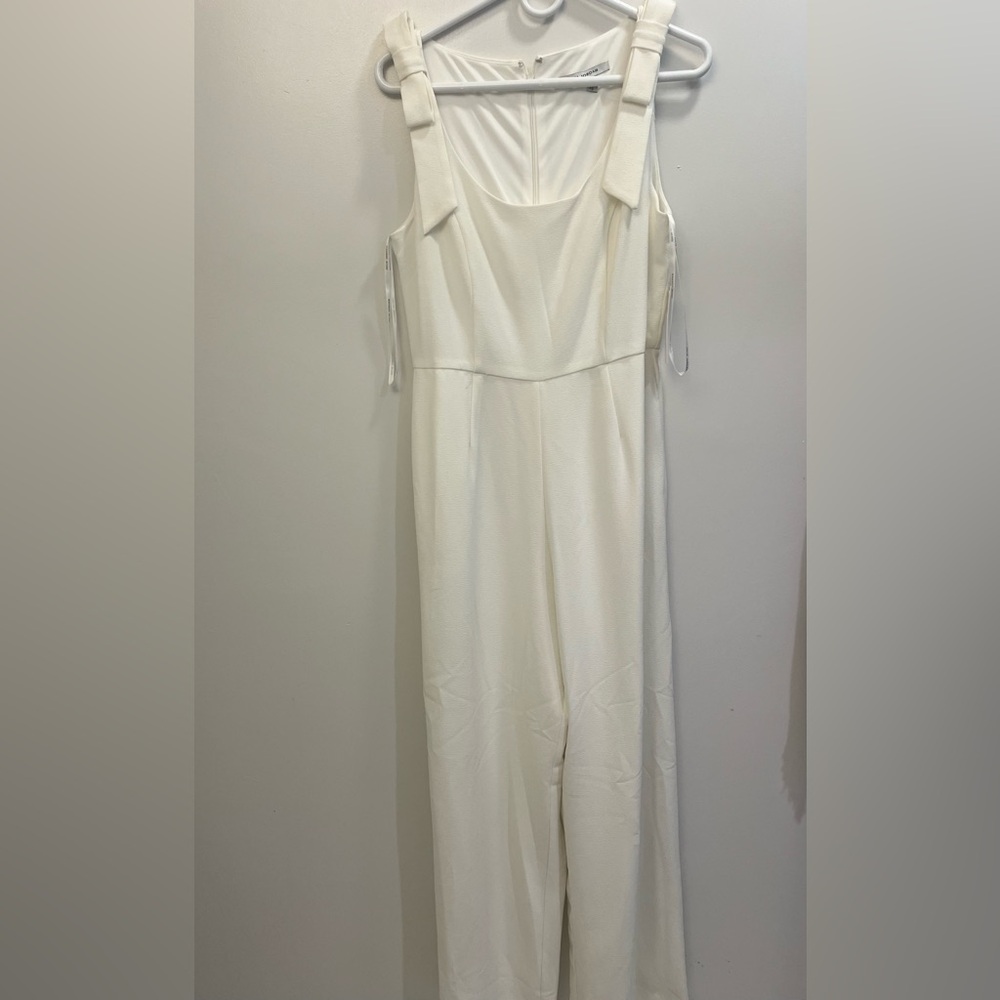 Julia Jordan Ivory Sleeveless Jumpsuit